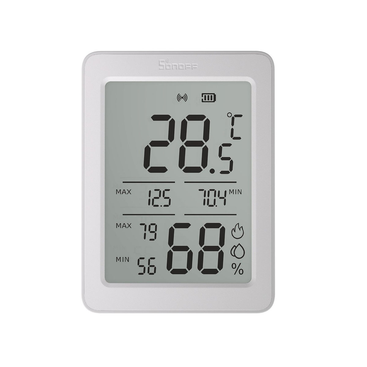 Zigbee temperatur- og fuktighetssensor med 3,6" LCD-display