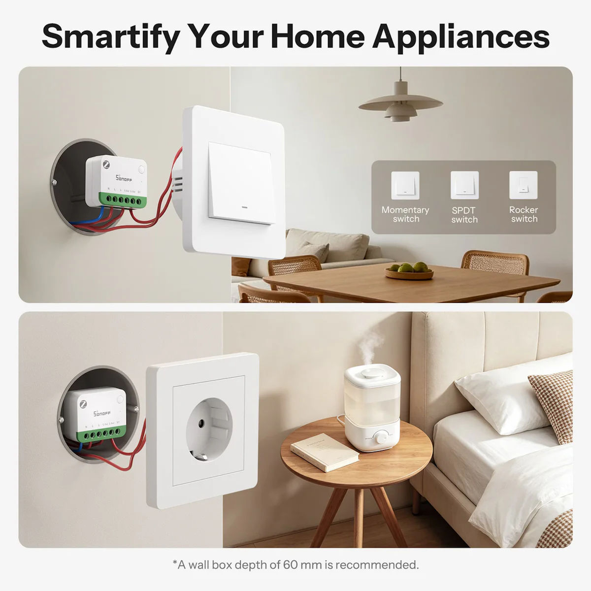 Sonoff MINI ONE PM smartrelé, Zigbee – MINI-ZB1GSP